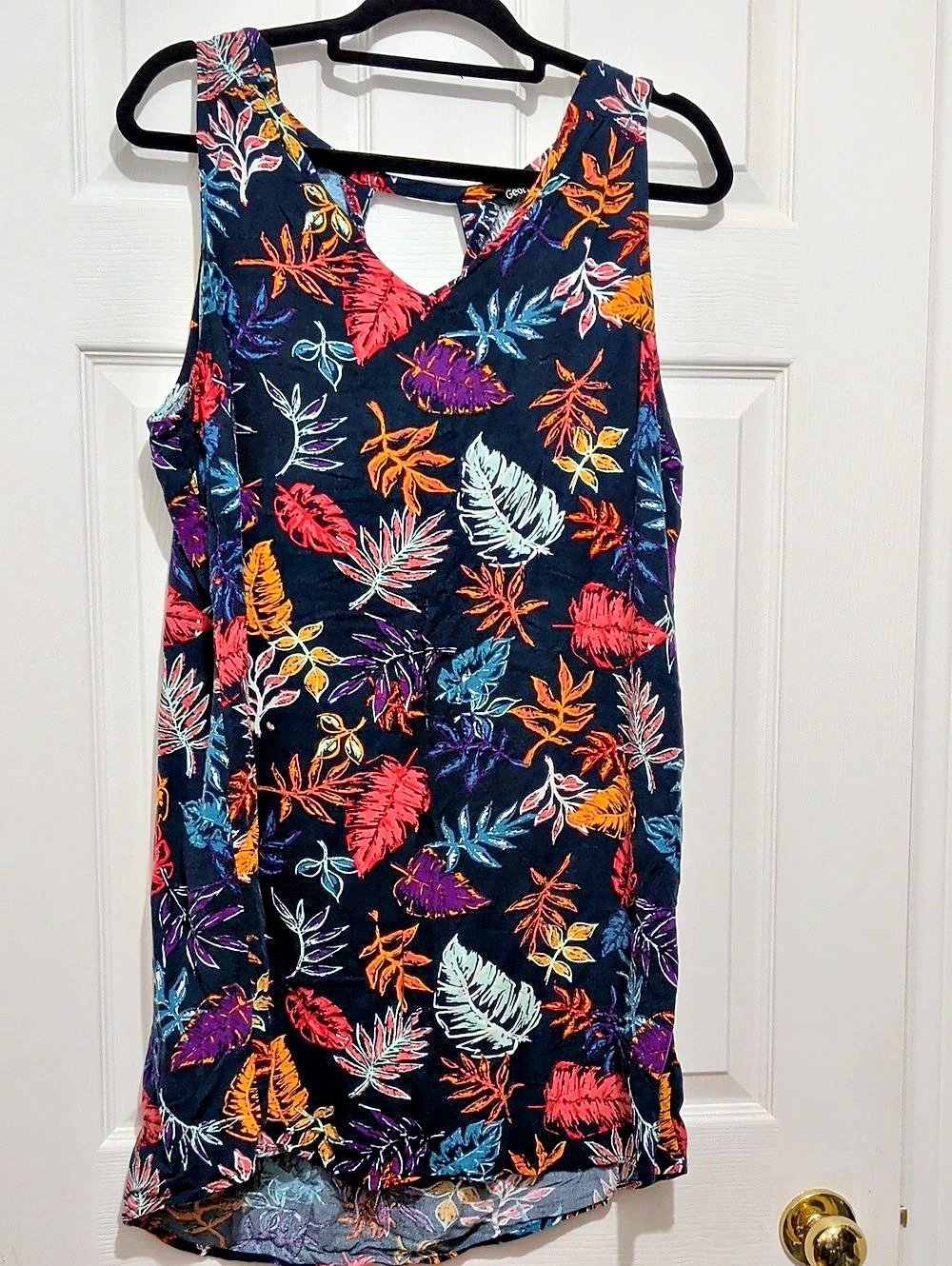 Floral Mini Dress in Black & Multicolor Like New